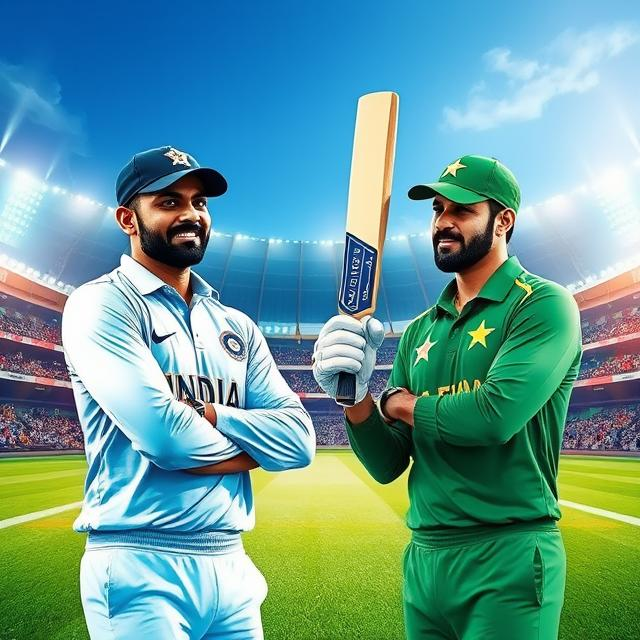 Placeholder image of a PAK vs IND cricket match