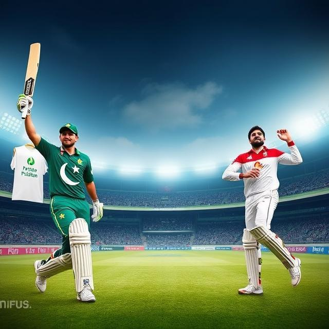 Placeholder image of Pakistan and Australia cricketers