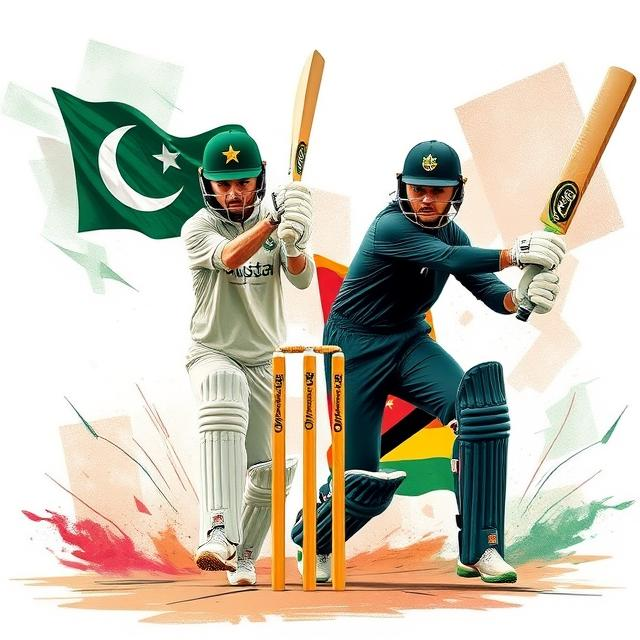 Placeholder image of a Pakistan vs India cricket match