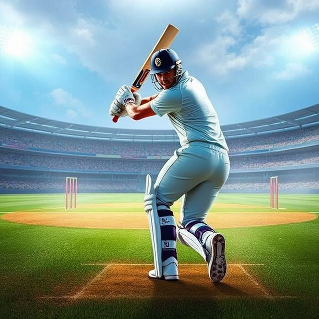 Placeholder image of a cricket match